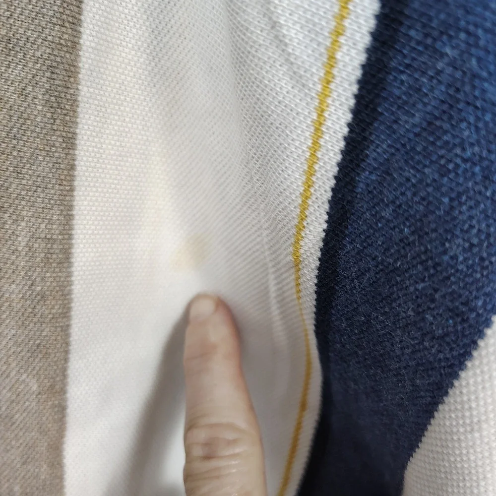 Vintage 90s Chaps Ralph Lauren Mens XL Distressed Striped Color Block Polo Shirt